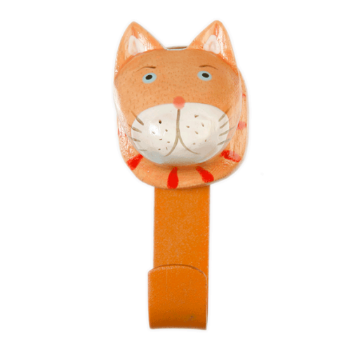Holzkleiderhaken Katze (klein)