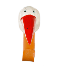 Holzkleiderhaken Storch (klein)